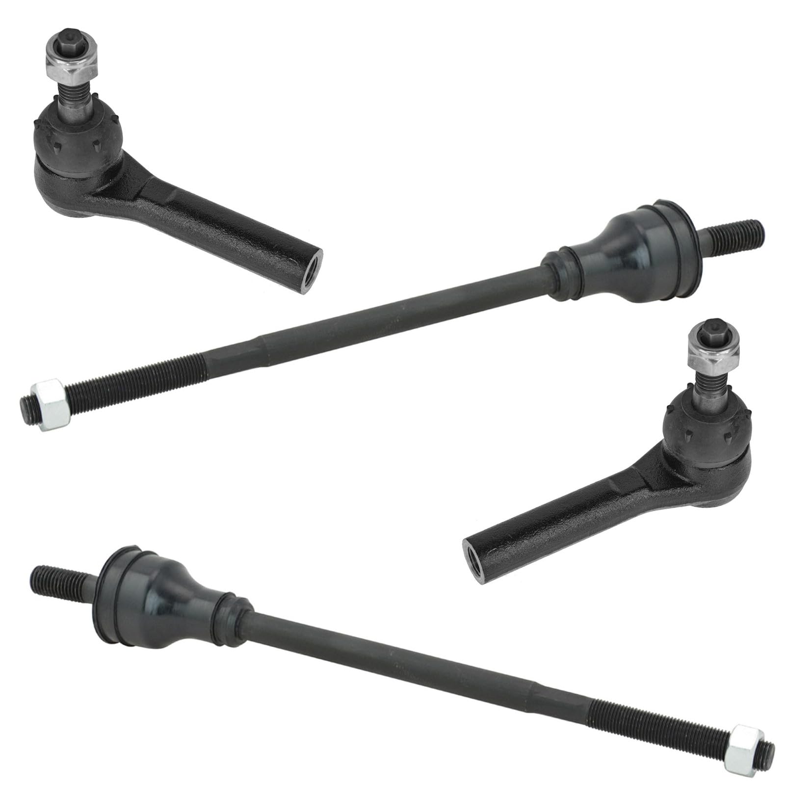TRQ Front Inner and Outer Tie Rod Set 4 Piece Compatible with 2003-2021 Chevrolet Express 2500 Express 3500 Express 4500 GMC Savana 2500 Savana 3500 Savana 4500