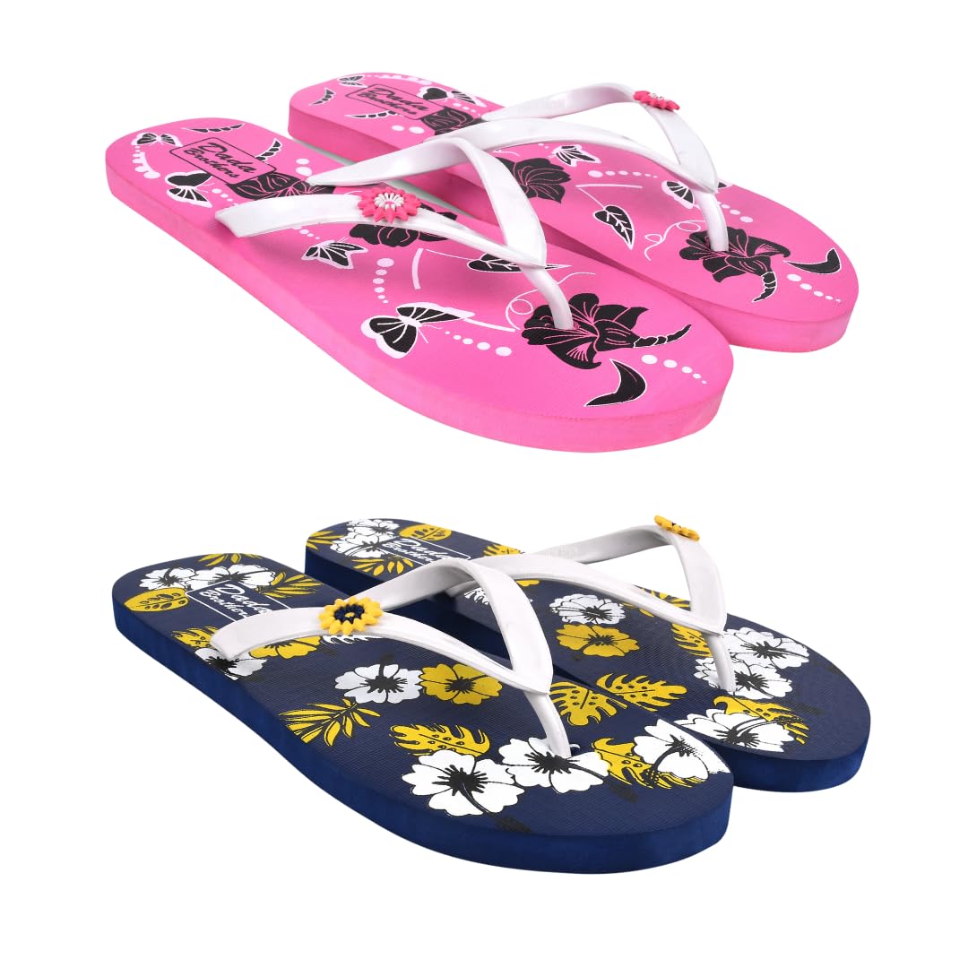 Dada Brothers combo Slippers|Slippers for women|Flip Flop For Women Printed Slippers | Open Toe Slippers (Blue, numeric_7) (B0CD3WXQGQ) Amazon Price History, Amazon Price Tracker