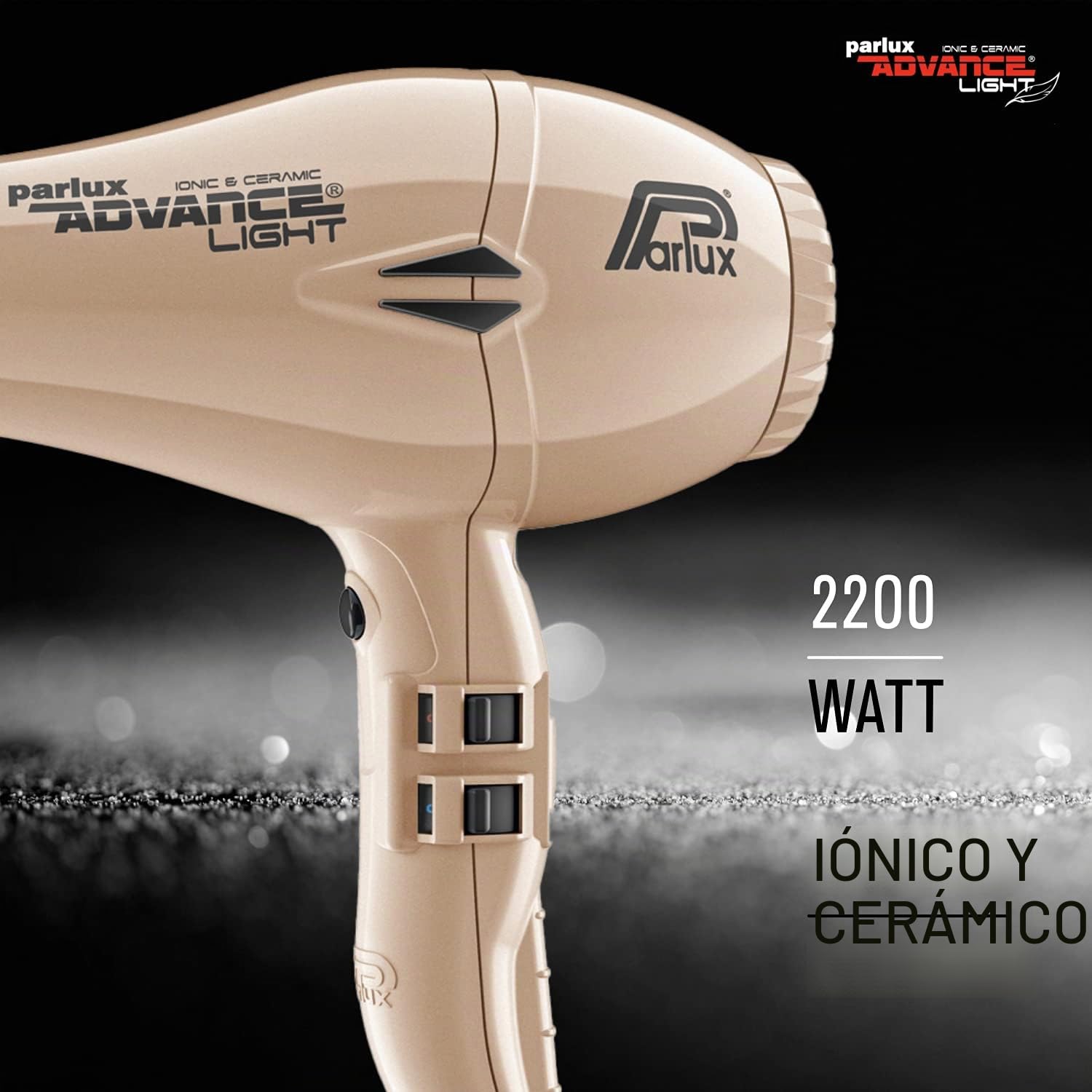 Parlux Advance Light - Secador de pelo ionico, Dorado
