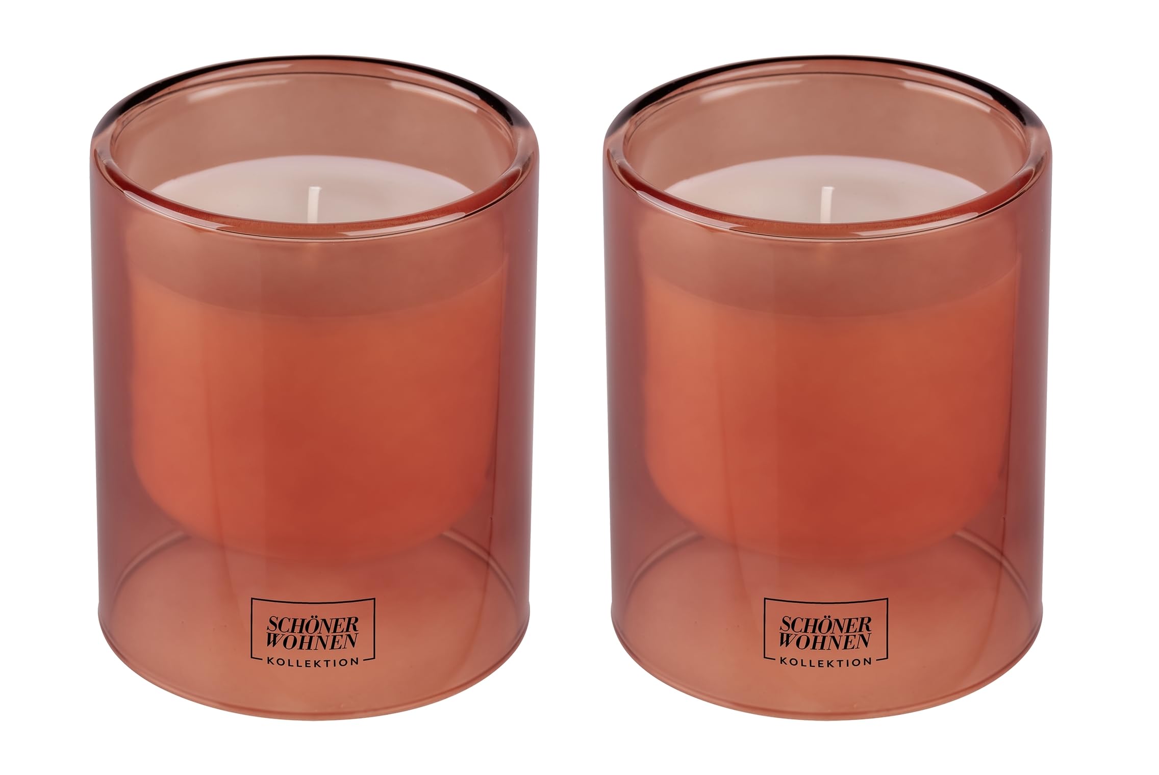 Schöner Wohnen Kollektion Duftkerze Mod. Sandalwood L, 2er Set Warmer, eleganter Duft Weiß