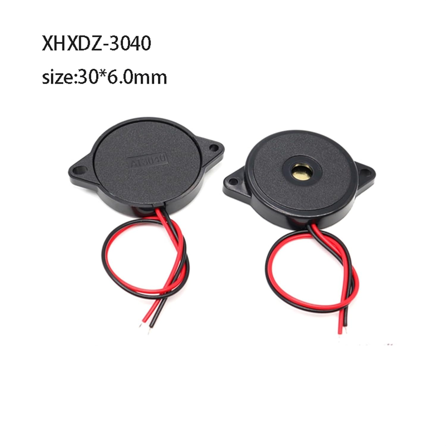 100pcs 3040 Passive piezoelectric Buzzer 30MM Ringing with Wire Alarm Buzzer with Ear Thickness 6MM