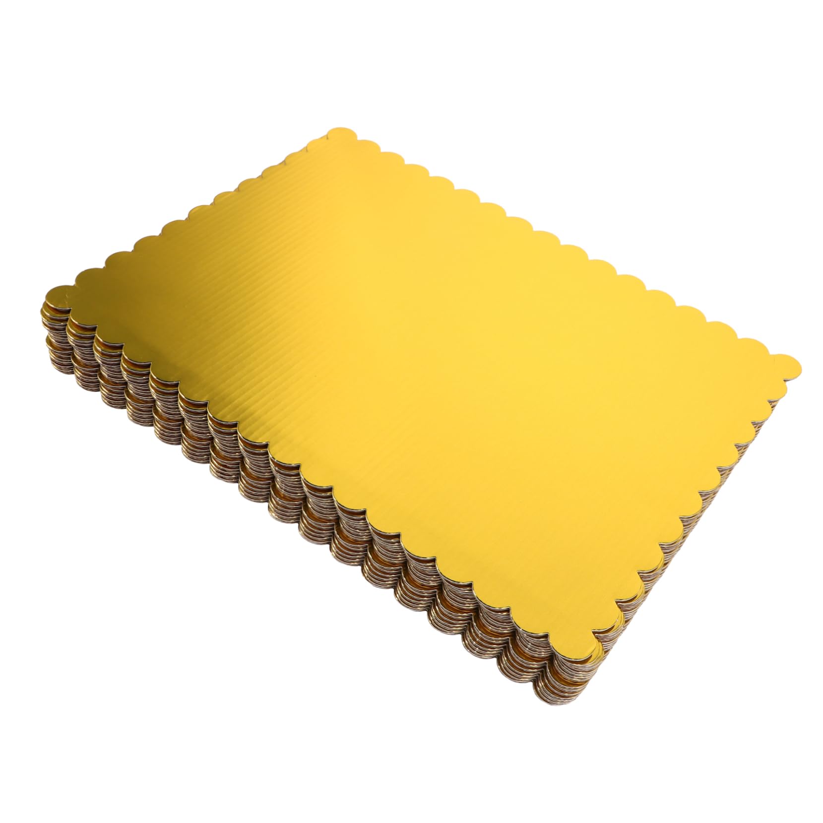 Didiseaon 20pièces Plateau à Gâteau Ondulé Carton Plateau De Présentation Rectangulaire pour Pâtisserie Et Fête Lot
