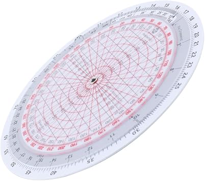 Flight Computer Circular Slide Rule E6B Waterproof Plastic Circular Navigation Calculator For Wind And Speed Calculations