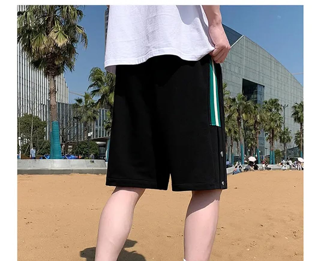 Fnfmrfmr Męskie spodenki do fitnessu w stylu vintage amerykańskie luźne spodenki plażowe sportowe jogging na świeżym powietrzu