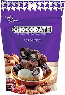 Chocodate Assorted Chocolate with Almond, Simply Delicious, 80g (UAE)