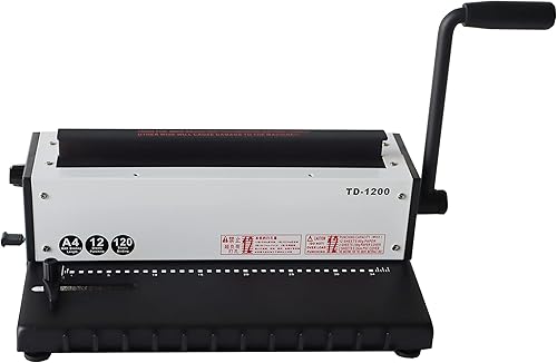 Miniatura 6 de TECHTONGDA Máquina de encuadernación en espiral de bobina 34 agujeros Máquina de encuadernación manual de oficina con función de perforación y