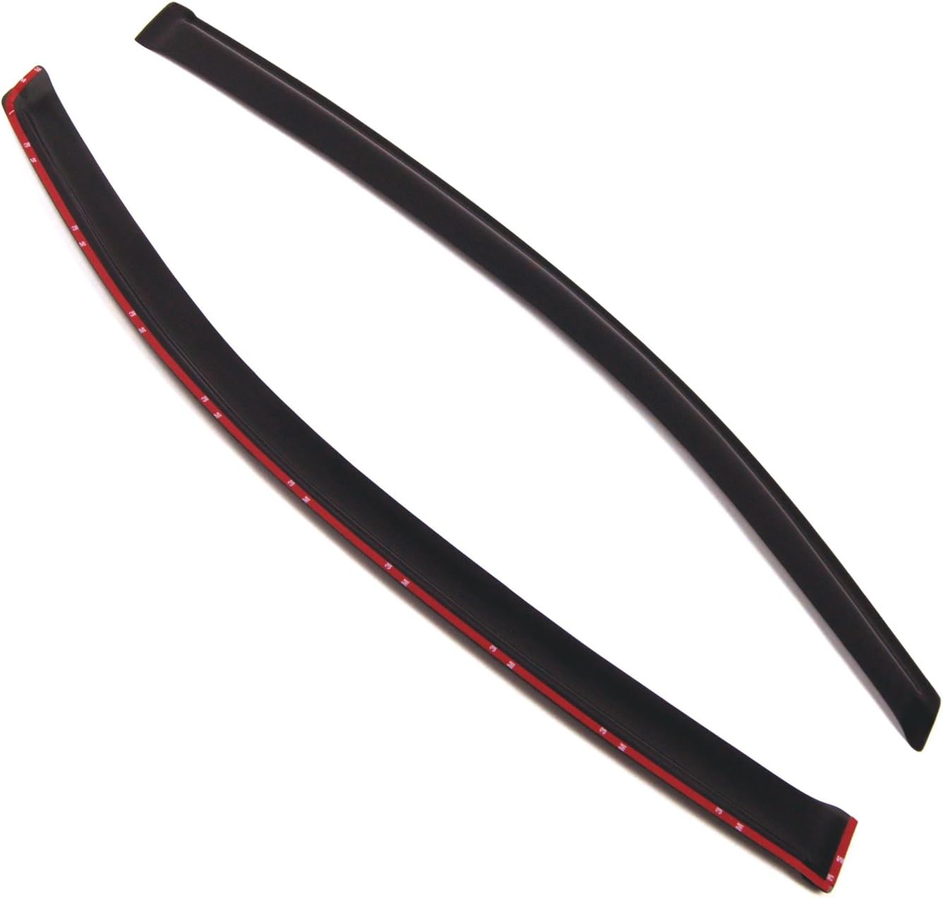 TuningPros Outside Mount Window Vent Visors Rain Guards Compatible with Honda Civic Coupe 2012-2015 | Side Window Wind Deflectors Rain Shields | Smoke Tinted, 2 Pcs Set, DGWV-225