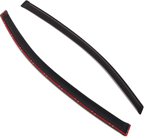 Miniatura 2 de Tuningpros Visor de ventana compatible con Honda Civic Coupe 2012-2015, DGWV2-225, deflector de montaje exterior, protector de lluvia, humo oscuro,
