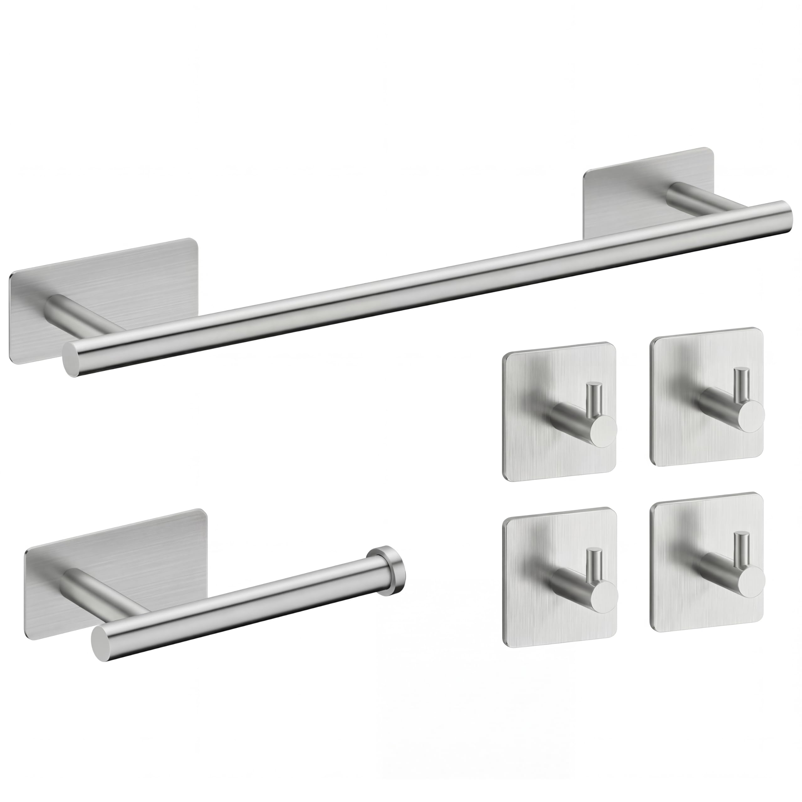 Milisten Porta Rotolo Asciugamani In Acciaio Inox – Montaggio A Parete Senza Perforazione, Per Bagno E Cucina, Argento