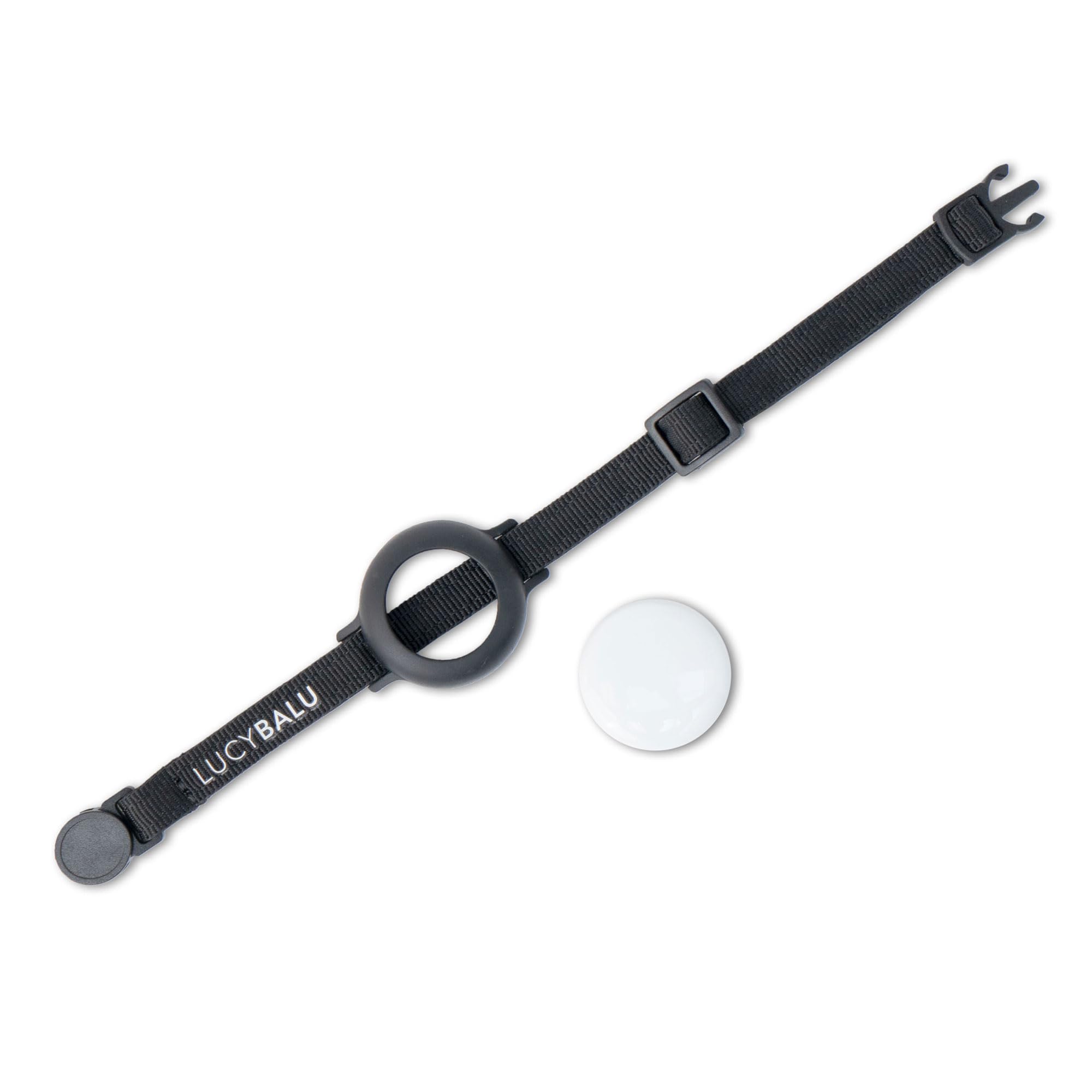 LucyBalu® Dori Collare AirTag antistrappo in nylon per gatti I Nero