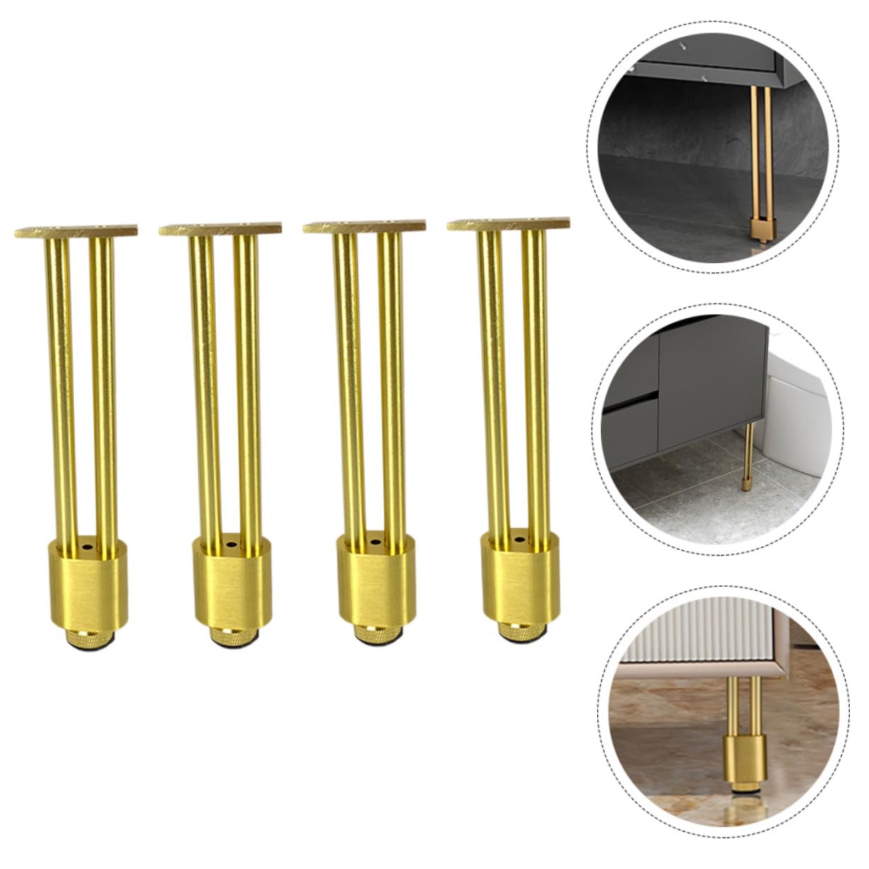 4pezzi Gambe Per Mobili Regolabili in Alluminio Piedini Supporto Per Tavoli Resistenti Gambe Livellatrici Per Mobili Accessori Per