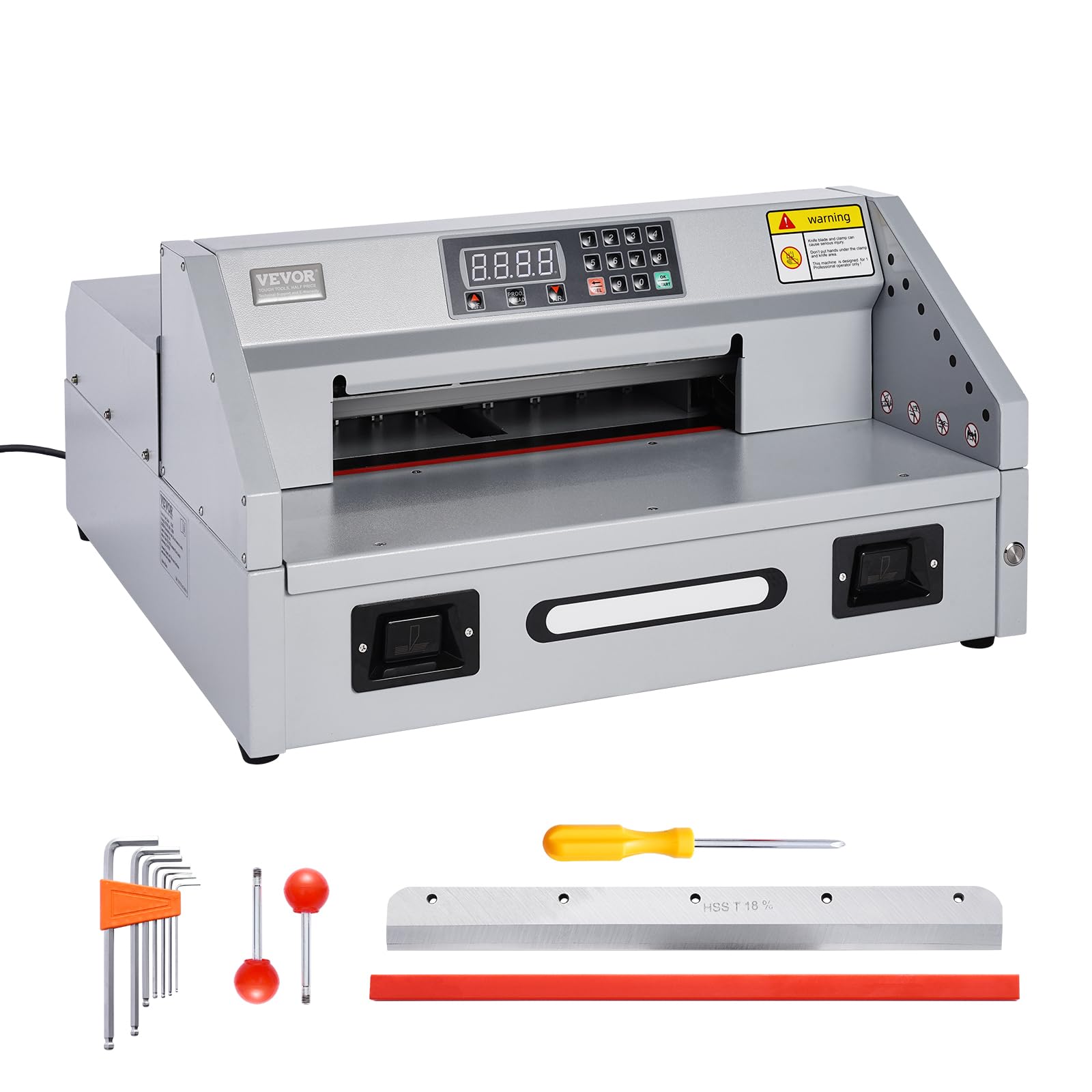 VEVOR Electric Paper Cutter, 300W Heavy Duty Paper Cutter Machine 11.8 in / 330 mm Cutting Width, 1.5 in / 38 mm Cutting Thickness, Electric