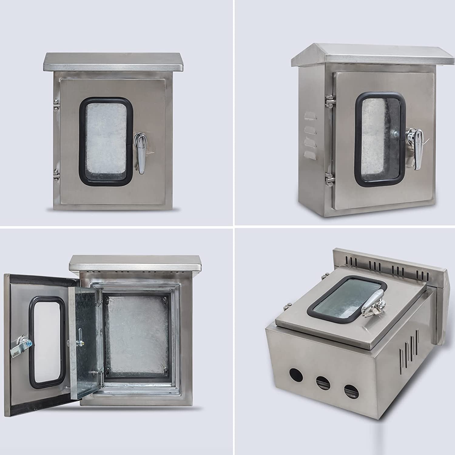 Cajas de empalmes eléctrica Caja Eléctrica For Exteriores De Acero Inoxidable, Caja De Conexiones Con Cerradura Impermeable For Interiores Y Exteriores, Caja De Distribución, Gabinete De Control De In
