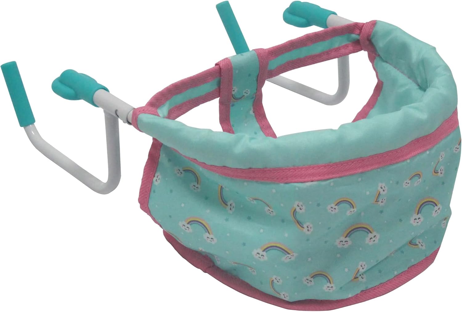 KOOKAMUNGA KIDS Baby Doll High Chair - Clips onto Tables - Doll High Chair for 18 Inch Dolls - Hook on Doll Chair for Table - Portable Feeding Chair for Dolls - Blue Rainbow : Toys & Games