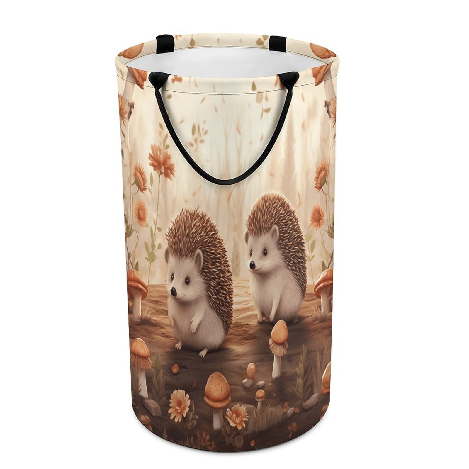Nature Lovely Hedgehog Lovers Dirty Clothes Basket Large Capacity Laundry Basket Freestanding Laundrys Hampers Tall Collapsible Clothes Hamper for Blankets Toys