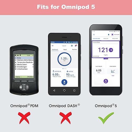 Miniatura 2 de Funda de silicona para Omnipod 5, ligera, a prueba de golpes, antideslizante, funda protectora de gel suave con bisel elevado para dispositivos