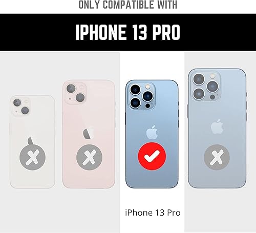 Miniatura 9 de ArtsEvo Diseño transparente a prueba de golpes para iPhone 13 Pro, protección contra caídas de 6.6 pies, bordes elevados que protegen la cámara y la