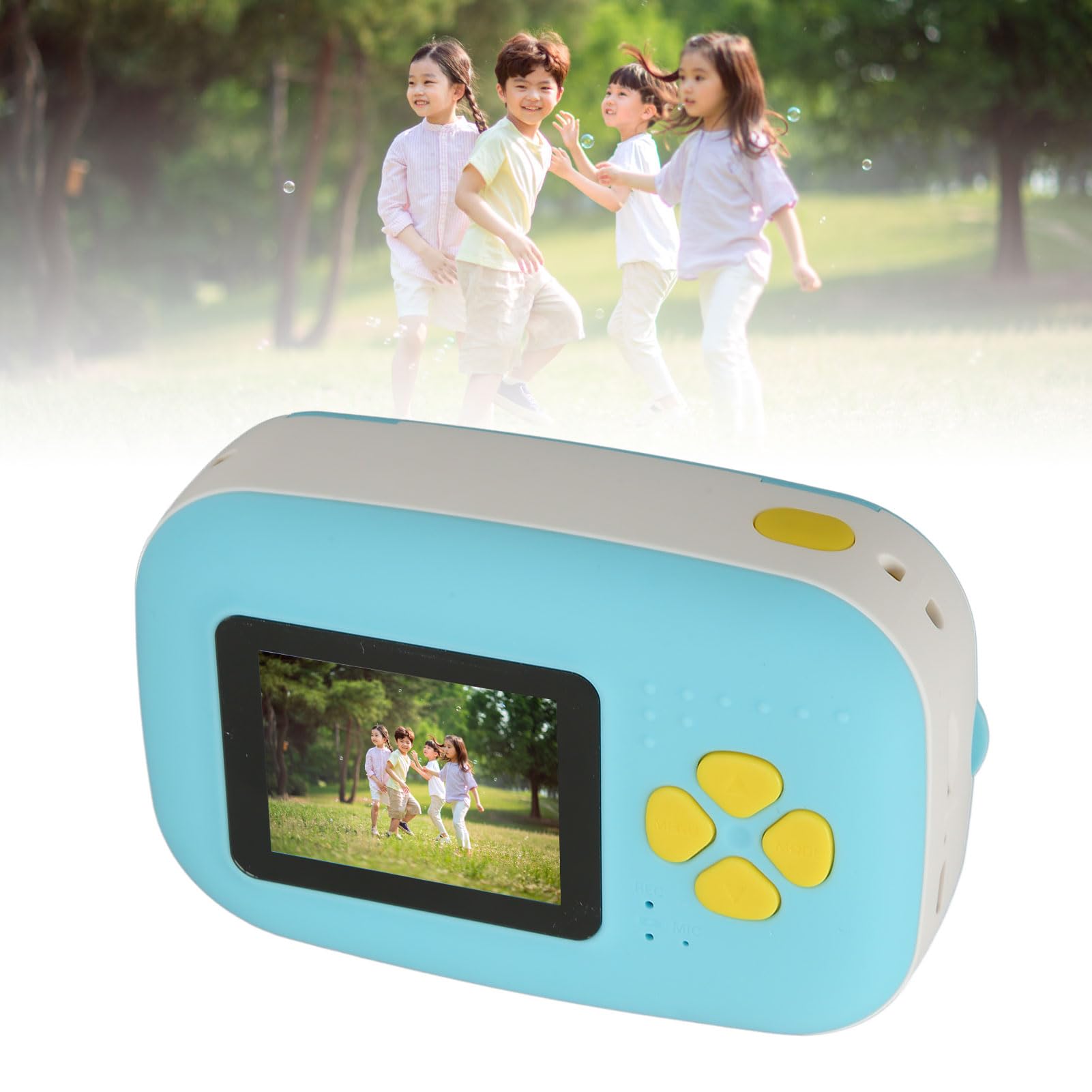 Fotocamera a Stampa Istantanea da 16 MP, Fotocamera Digitale con Schermo HD da 2 Pollici, Ricarica USB, Video 1080P, Fotocamera per Bambini con Cordino per Rotoli di Carta