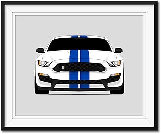 Shelby GT350 S550 (2015-2020) Inspired Poster Print Wall Art Decor Handmade Carroll Shelby Ford Mustang (Unframed)