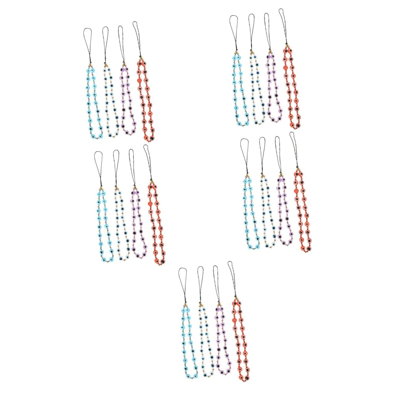 DOITOOL Teufelsauge Perlen Handy Lanyard Handykette Handyanhänger Reize Lanyard-handgelenk Handy Kettenhalter Telefon Lanyard Handgelenk Handgelenkstütze Ring Harz