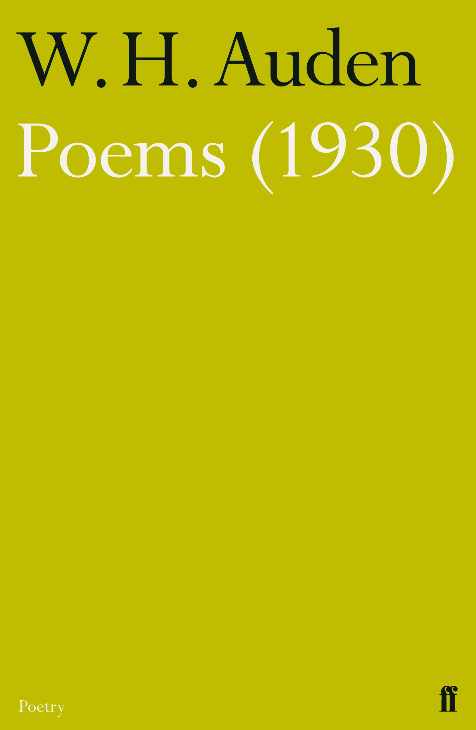 Poems (1930) by W.H. Auden (Paperback Book)