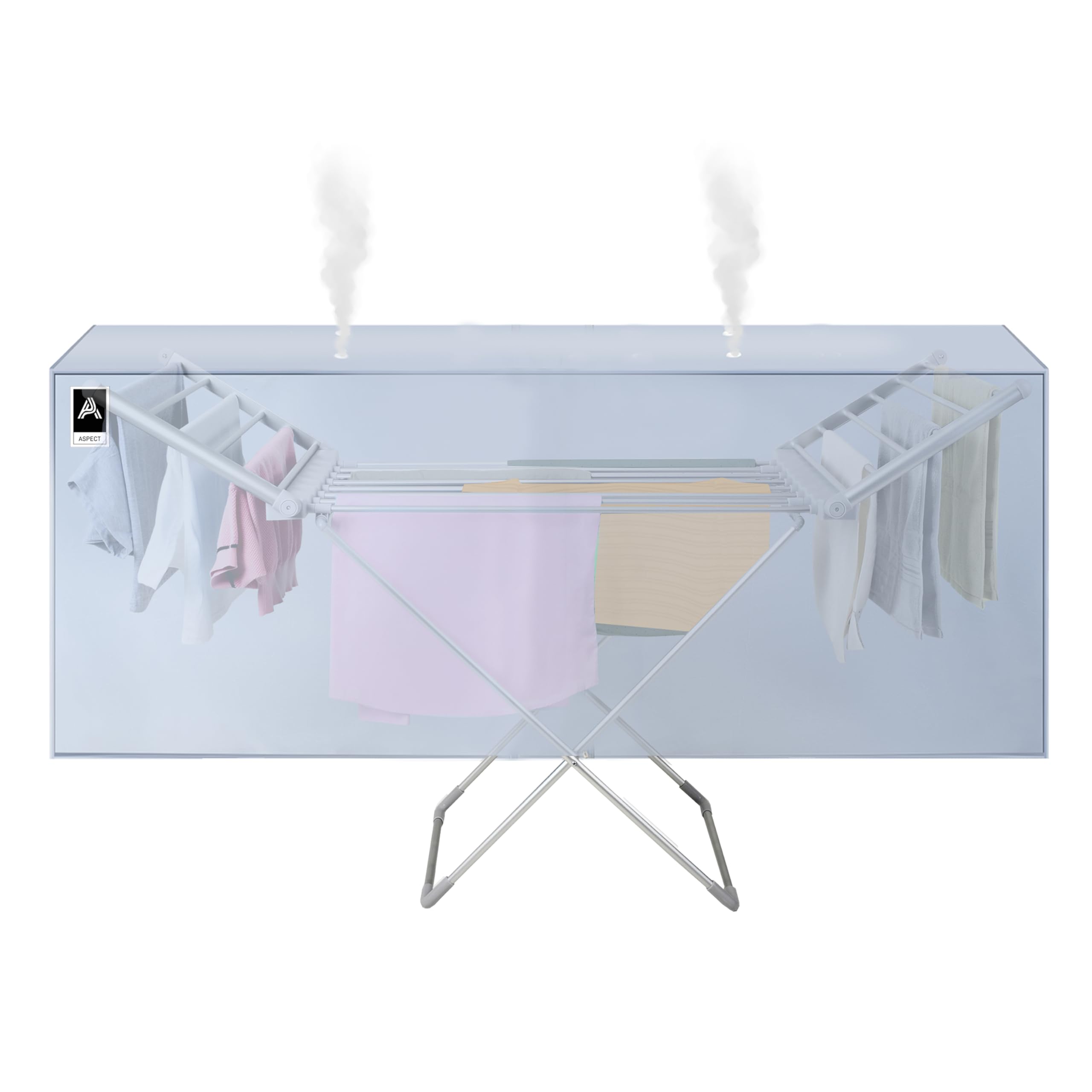 Aspect White Heated Clothes Airer Cover Fold Out Winged Indoor | Clothes Drying Rack | Low Running Cost Airer 12M Drying Space | Speed Drying (Heated Airer Cover)