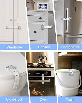 WAXIAYU Childproof Fridge Locks Adhesive Safety Cabinet Freezer Door