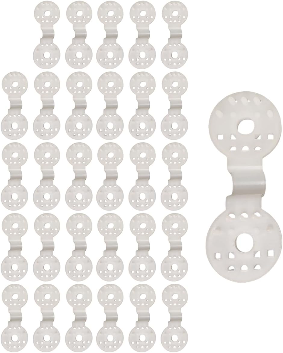 30 Pack White Shade Cloth Clips, Heavy Duty