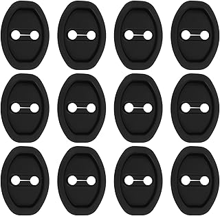 MOLUCKFU 40 Protectores de Silicona Amortiguadores para Cerradura de Puerta de Coche, Cojines Antirruido Negros, Kit 40 Unidades para Protección y Absorción de Impactos en