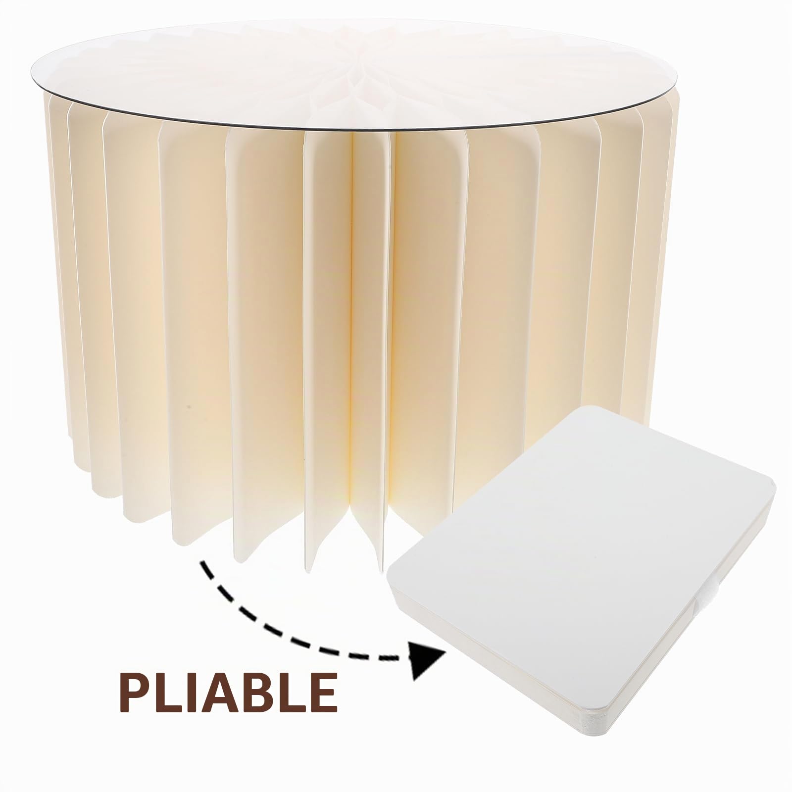 HOMSFOU Support De Piédestal Cylindrique 12X12X7.48 Pouces Socle Rond Stable Léger Avec Panneau Acrylique Pour Présentoir Gâteau Centre De Table Mariage Fête