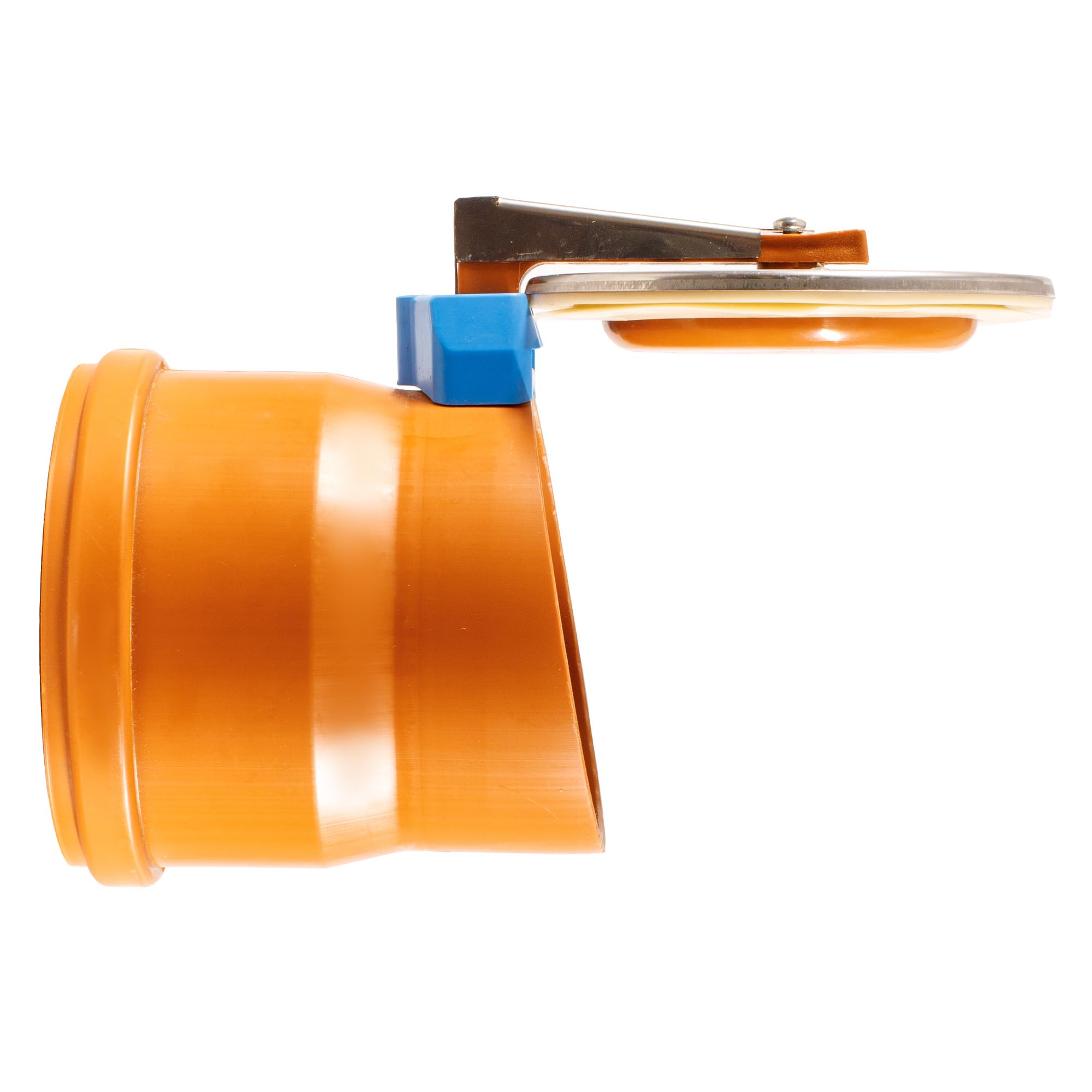 Valvola antiriflusso DN 110 con valvola in acciaio inossidabile - Protezione contro il riflusso durante forti piogge, protezione contro roditori e odori sgradevoli - in robusto plastica