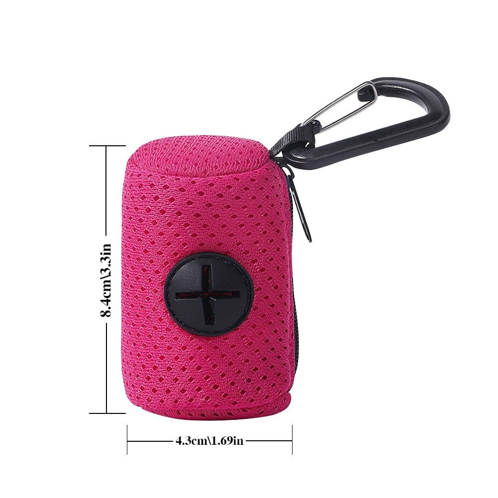 Distributeur de Sacs à déjections Canines en Maille, Support de Sac à déjections Canines, Support de Sac à déjections Canines à Suspendre pour raer Les déjections de Votre Chien Lors de Vos dépla