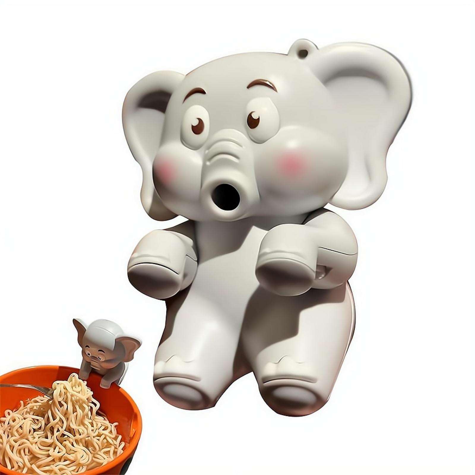 Mini-Ventilator zum Anklippen für Tasse und Schüssel, Lebensmittelfächer zum Kühlen von Lebensmitteln, Mini-Ventilator für Lebensmittel, wiederaufladbarer USB-Lebensmittelkühler, niedlicher Elefant