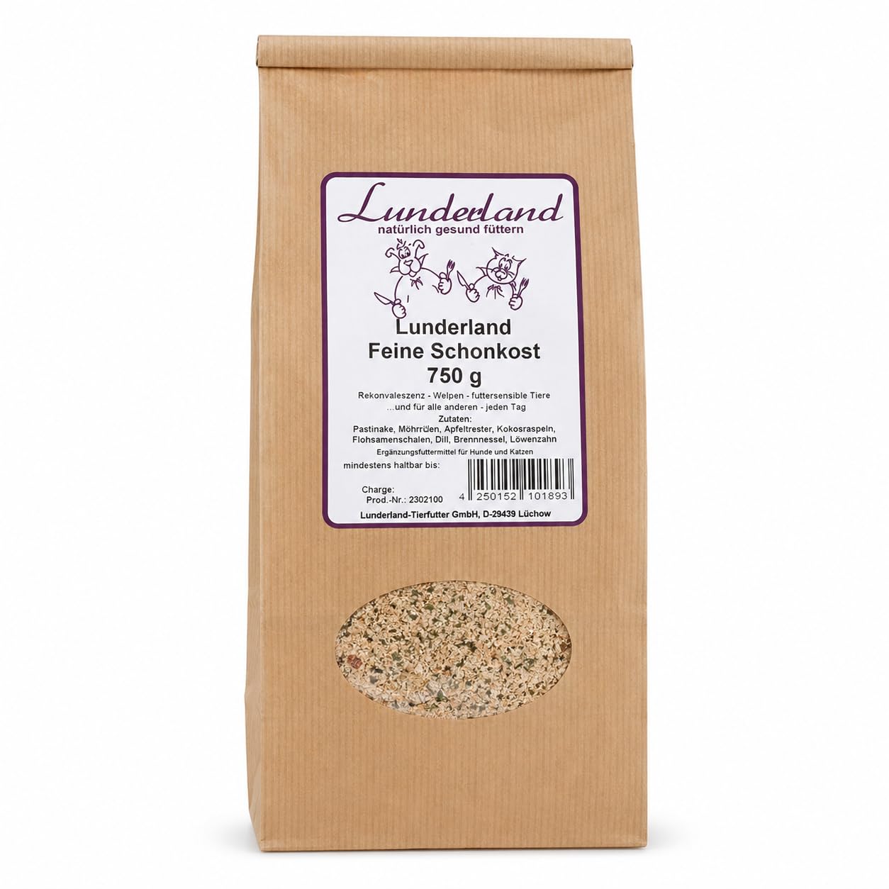 Lunderland Feine Schonkost – getreidefreier Mixer zur Fleischmahlzeit (1,5 kg)