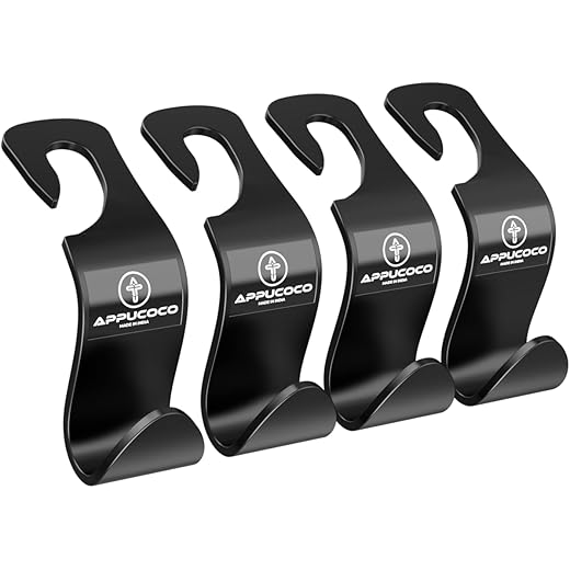 APPUCOCO Car Seat Headrest Hooks Pack of 4