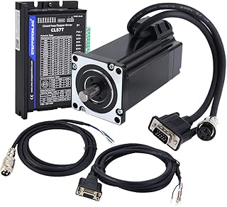 STEPPERONLINE Closed Loop Stepper Motor 1 Axis CNC KIT 4.0 Nm/566.56oz.in Nema 24 Motor & 0-8.0A 24-48VDC Closed Loop Stepper Driver CL57T V4.1