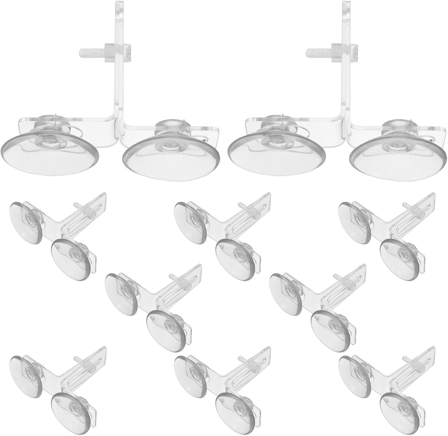 10 Sets Fish Tank Divider Suction Cup Clips | Aquarium Separation Clip for Partition Boards | 10mm/3/8 Screw Tank Divider Clamp for Aquatic Plants, Fish Breeding, and Pet Habitats