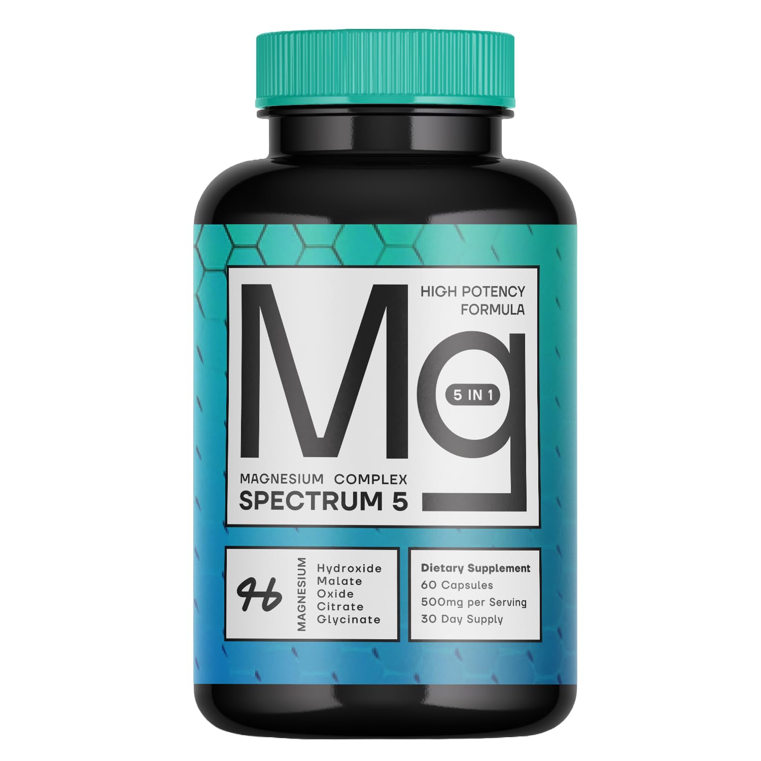 Spectrum 5 Magnesium | 5-in-1 Magnesium Complex 1 Count (Pack of 60)