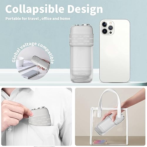 Miniatura 3 de JIMOK Irrigador de agua portátil, mini irrigador oral portátil inalámbrico, selección de limpiador de dientes de agua, tanque de agua telescópico, 4