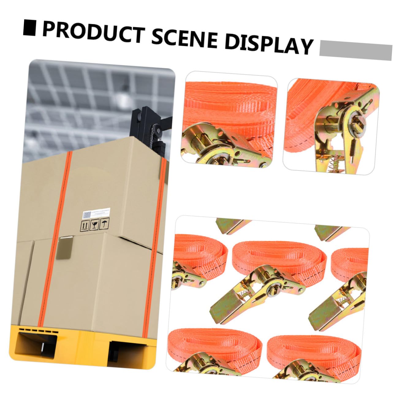 Toddmomy 2 pezzi Cinghie di Fissaggio con Cricchetto Pz Tenditore Rapido per Carichi Pesanti Cinghie Resistente in Poliestere con Ganci Acciaio per Trasporto Sicuro e Facile Rilascio
