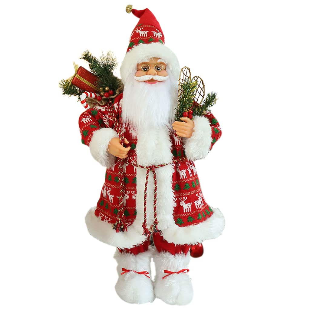 Amazon.co.jp: YAQINUO赤いローブサンタ飾りサンタクロースプレゼント  