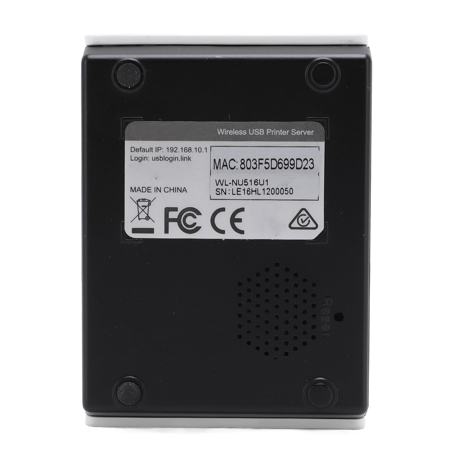 Dpofirs Serwer Drukowany USB, dla Wygranych 7 8 10 11, OS X, Obsługa 4 Drukarek, Obsługa Przewodowa, sieć Bezprzewodowa 2.4G, Tryb Samodzielny (EU)