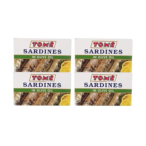 4 paquetes de sardinas Tomé (en aceite de oliva) 4.41 oz Ea