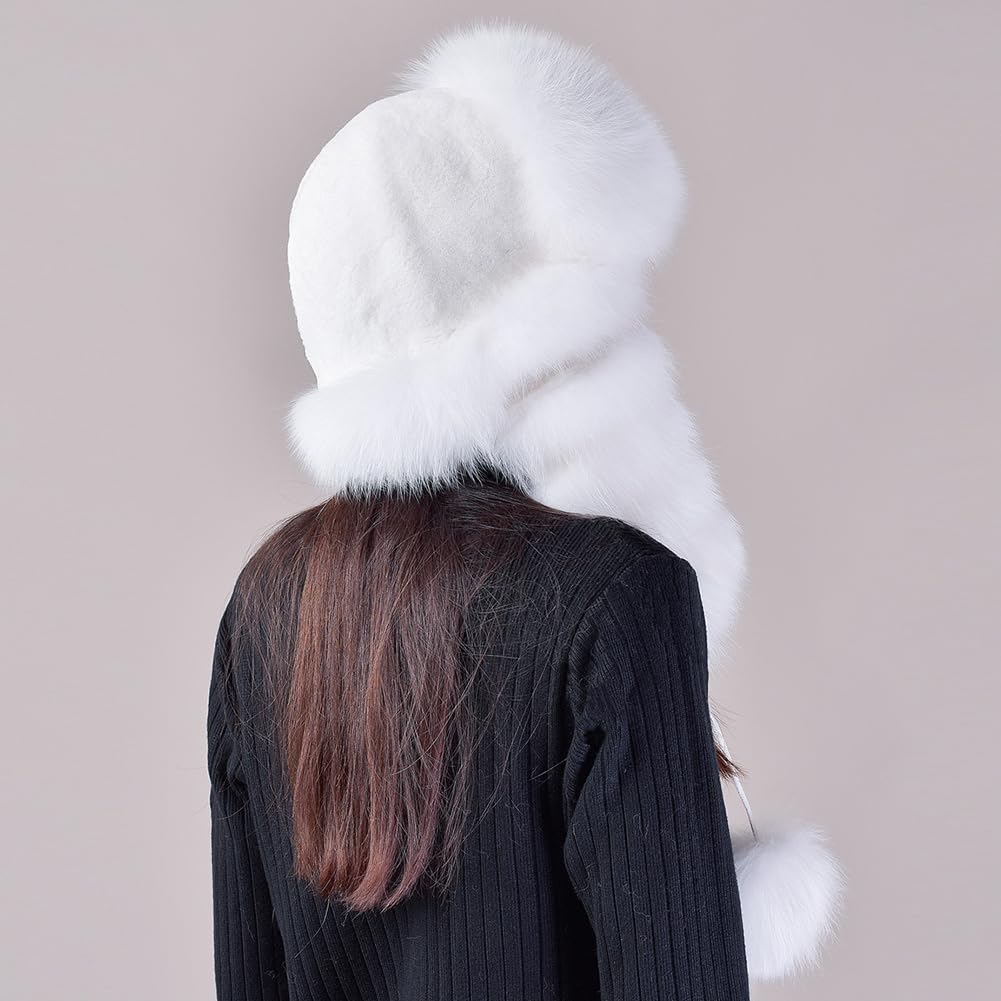Katutude Cappello Invernale da Donna in Pelliccia Sintetica Cappello Russo Caldo Spesso Termico Berretto Invernale Caldo per Sci Snowboard Motociclismo Campeggio Escursionismo Ciclismo