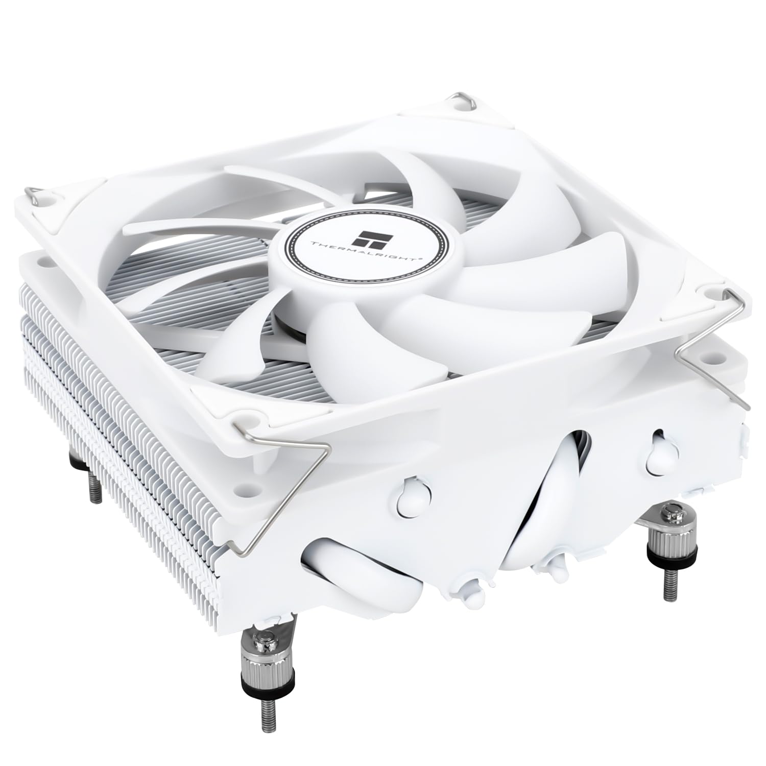 TR-Thermalright AXP90 X47 Blanc Refroidisseur de CPU, Ventilateur Silencieux 92mm Bas Profil-2700tr/min, pour AM4/AM5, Intel LGA1851/1700/115x/1200, Refroidisseur PC Bas Profil pour ITX