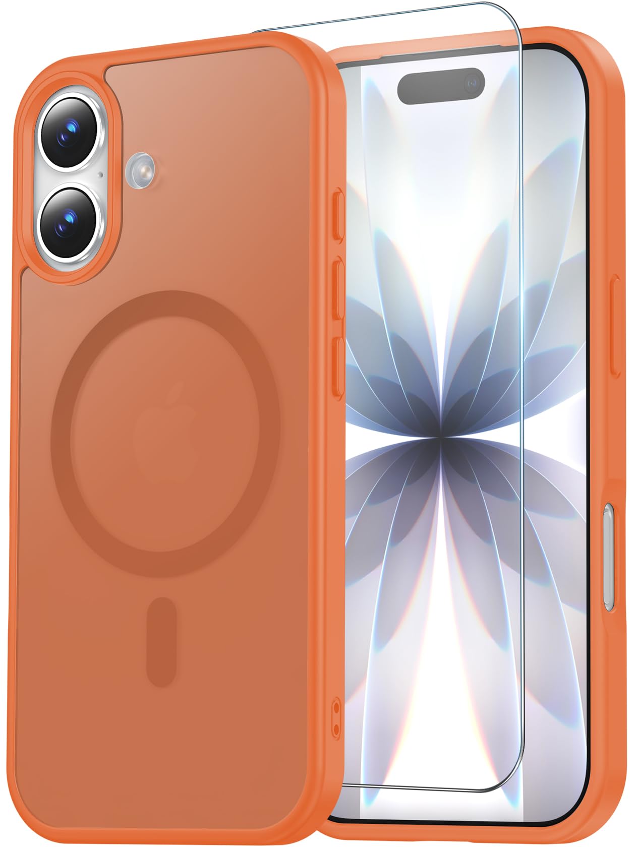 Temdan for iPhone 17 Case with Screen Protector Orange
