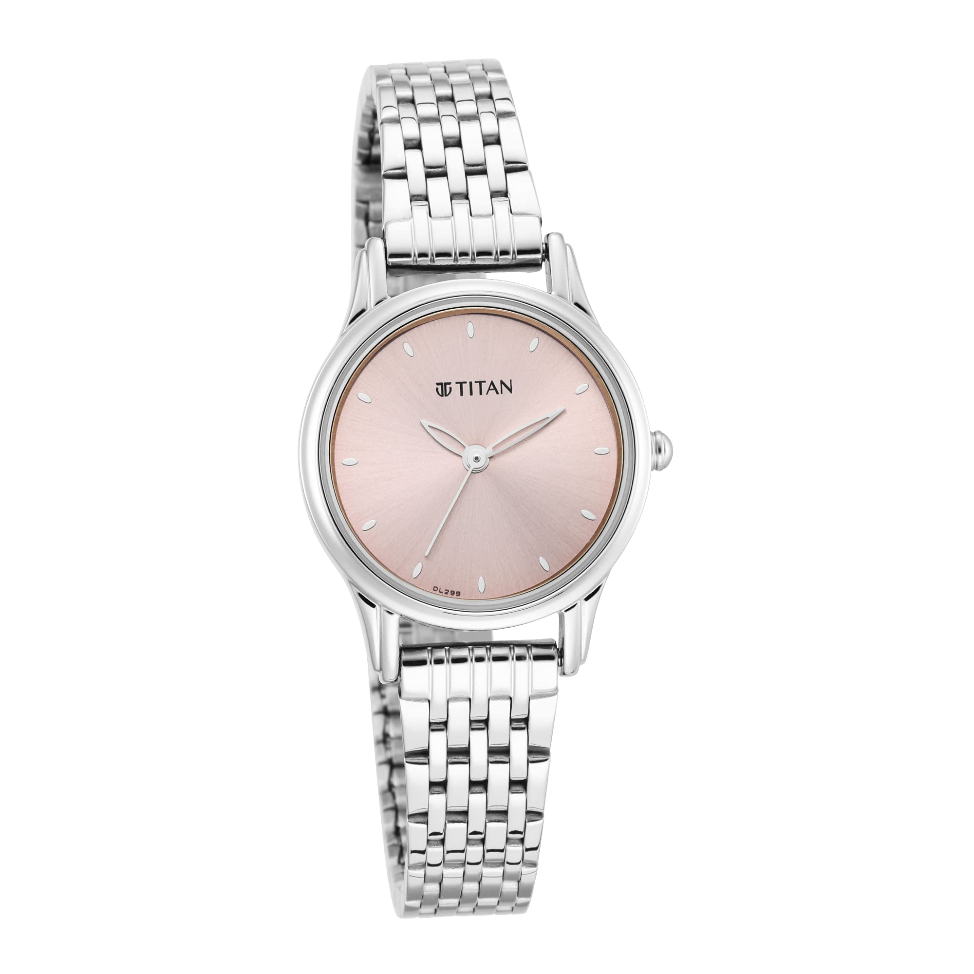 analog women's watch (dial colored strap)