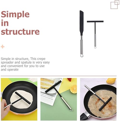 Miniatura 2 de Luxshiny 1 Unidades Pancake Fruit Tool Pancake Spreader Crepe Espátula para el hogar Escobilla para el hogar Horno de pizza Crepé Herramienta para