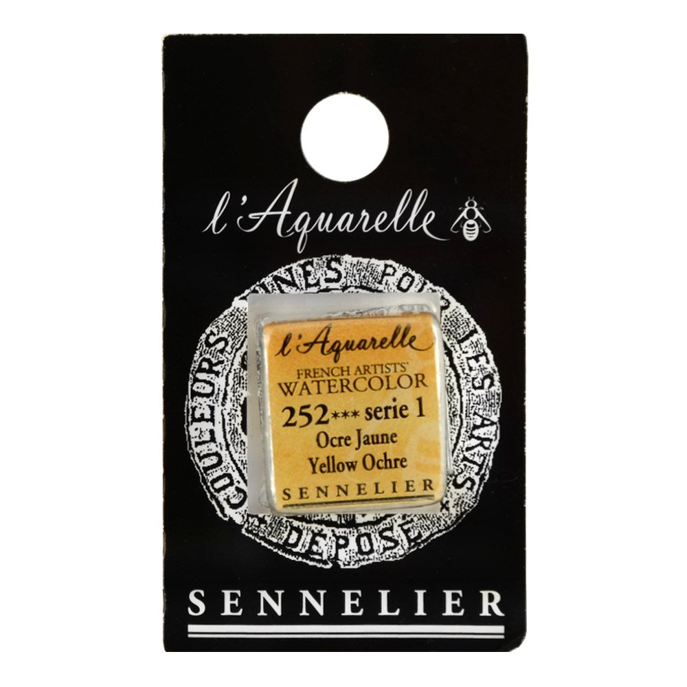 Sennelier Yellow Watercolour 1/2 Pan S1 - Ochre