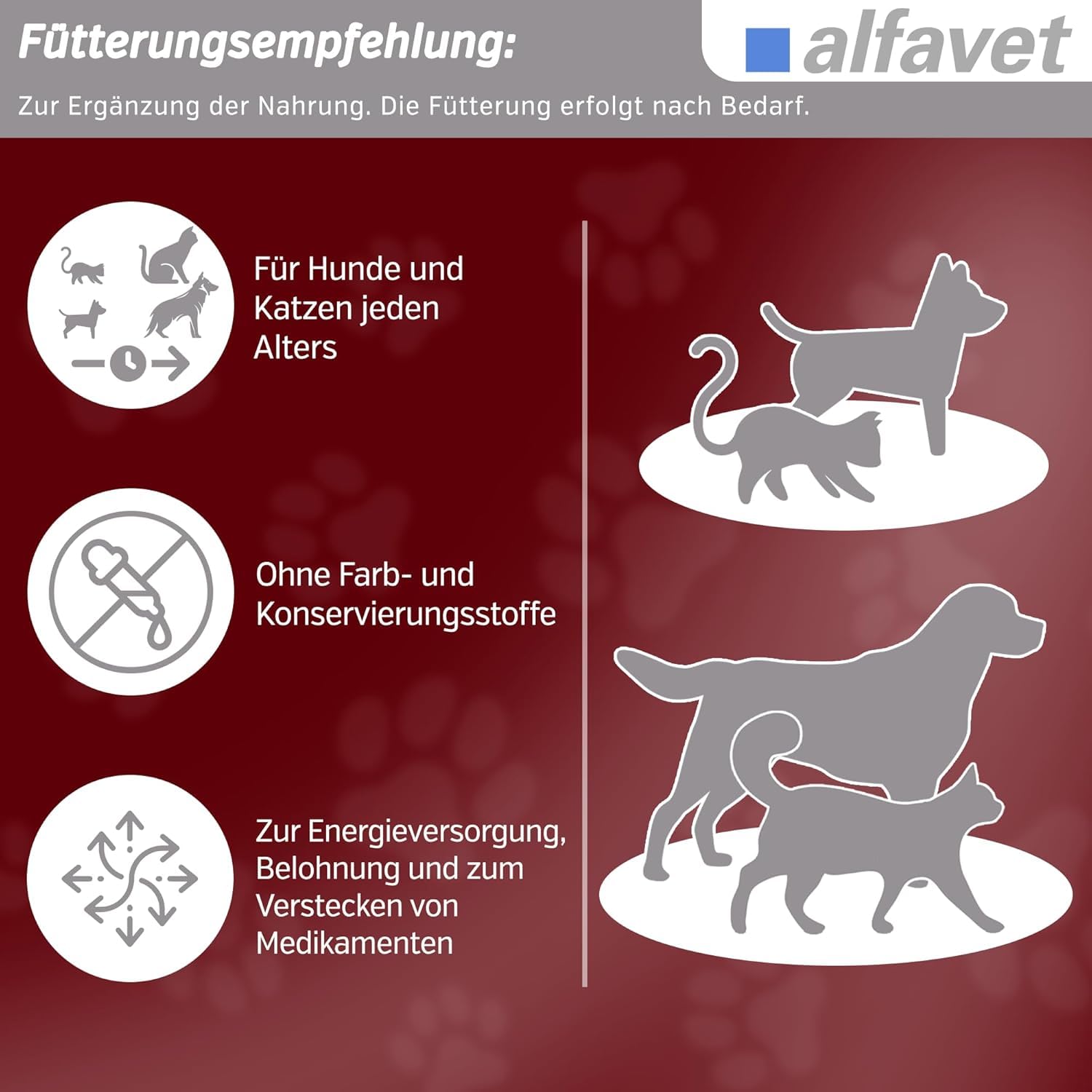 Alfavet ReConvales Päppelpaste - Crema de salmón - Pienso complementario para Perros pequeños y Gatos - 3 x 75g